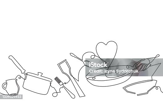 istock Cooking Seamless Pattern  with Empty Spase for Text . 1339324933