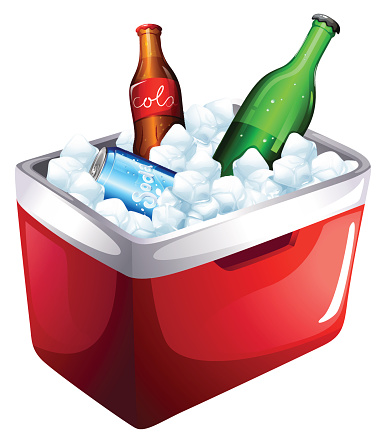 Cooler with softdrinks
