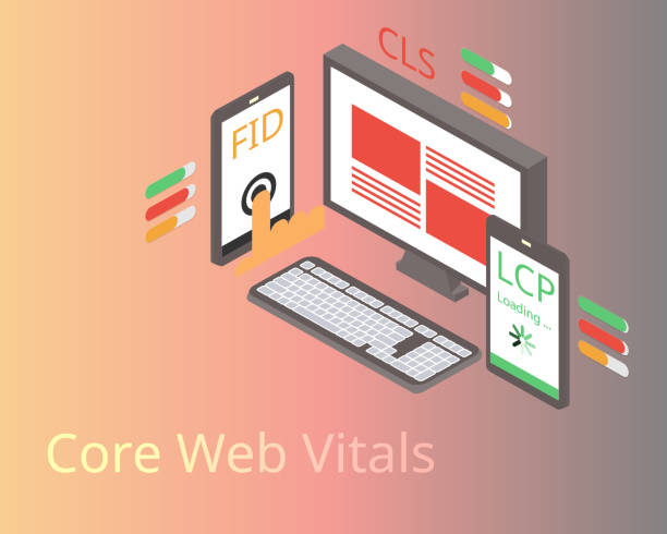 core web vitals for checking Web Performance Metrics core web vitals for checking Web Performance Metrics core web vitals stock illustrations