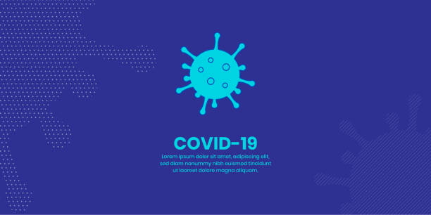 Corona Virus Covid-19 Abstract Flat Background Covid-19 corona virus abstract flat background immunology stock illustrations