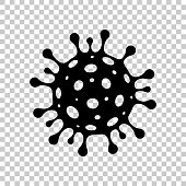 istock Coronavirus cell icon (COVID-19) for design - Blank Background 1213661260
