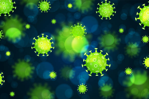 Coronavirus COVID-19 concept. Pandemic medical concept with dangerous cells. Vector illustration vector art illustration