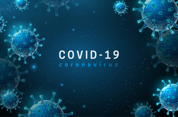 冠 狀 病毒。科維德-19病毒低多邊形設計。 - 2019冠狀病毒病 幅插畫檔、美工圖案、卡通及圖標