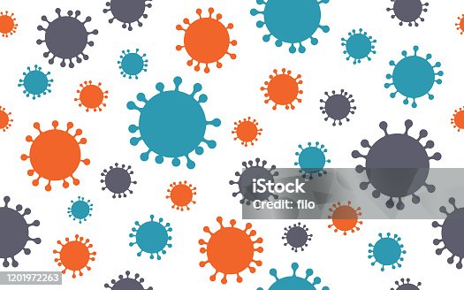 istock Coronavirus Seamless Background 1201972263