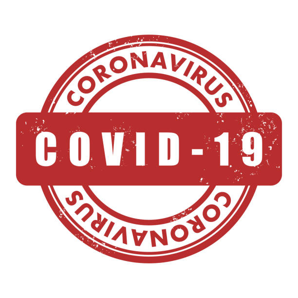 covid-19, coronavirus damgası - mühür damga stock illustrations