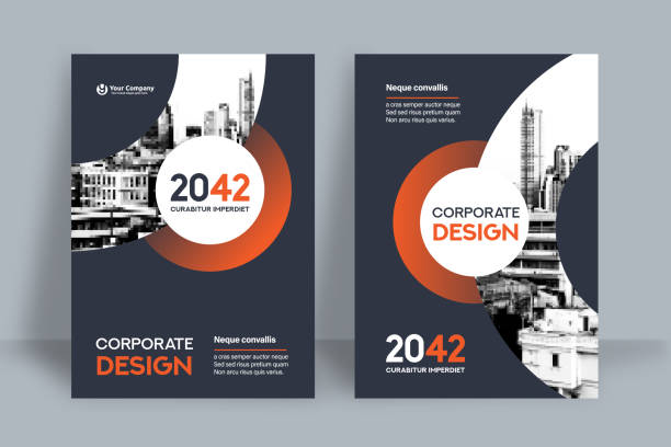 a 4에서 기업 책 표지 디자인 서식 파일 - 잡지 표지 stock illustrations