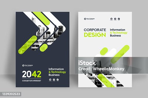 istock Corporate Book Cover Design Template in A4. 1339202533