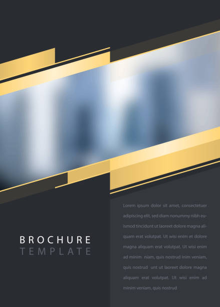 corporate brochure brochure template with provision for image anniversary designs stock illustrations