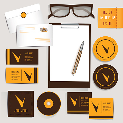 Download Corporate Identity Mockup Templates Vector 10 Eps Stock ...