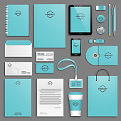 Corporate identity template set. Business stationery mock-up with logo. Branding design.