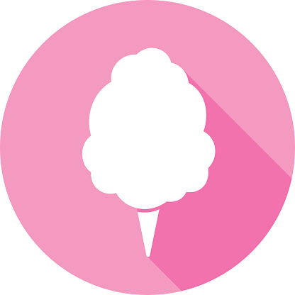 Cotton Candy Icon Silhouette