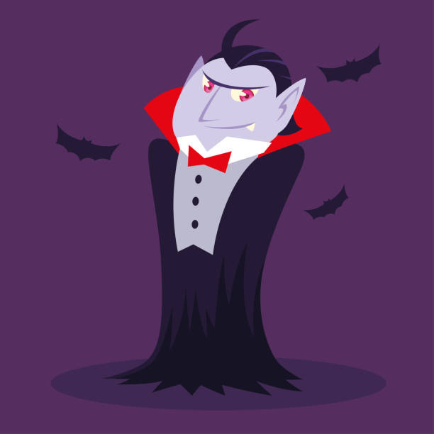bildbanksillustrationer, clip art samt tecknat material och ikoner med räkna dracula eller vampyr för halloween - vampyr
