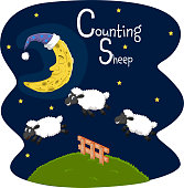 istock Counting sheeps jumping over the fence 1408141111