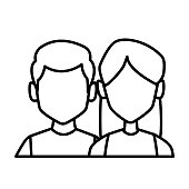 istock Couple faceless avatar 887390928