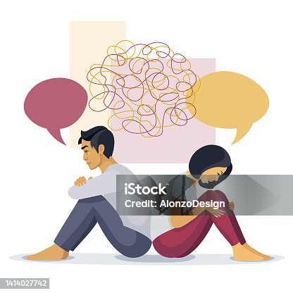 istock Couple problems. Couple therapy. Relationship and marriage problems. 1414027742