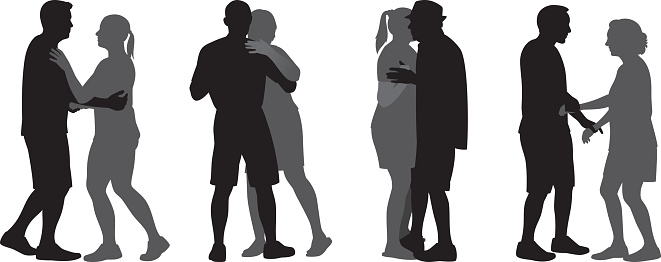 Couples Dancing Silhouettes