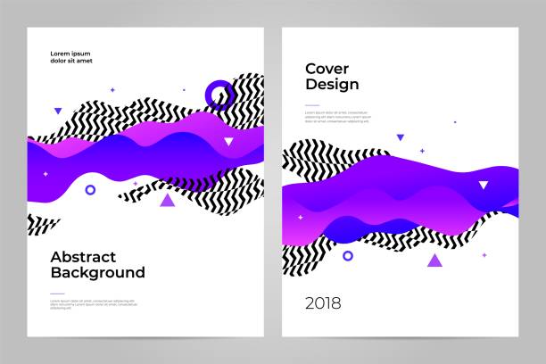 Cover design. Abstract background. Layout design template. Cover design. Abstract background with dynamic effect. Futuristic Technology Style. poster drawings stock illustrations
