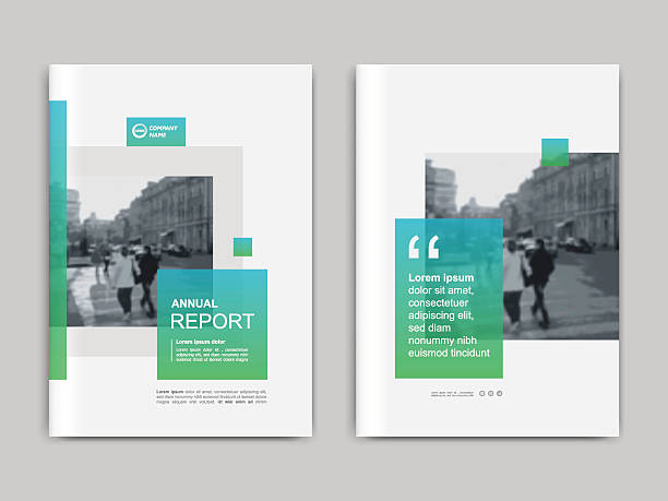 Cover design annnual report, flyer, presentation, brochure. Annual report, flyer, presentation, brochure. Front page report , book cover layout design. Design layout template in A4 size . Abstract green transparent cover templates fashion drawings stock illustrations
