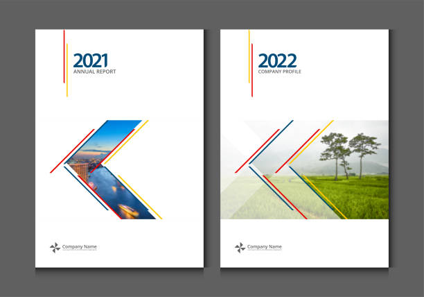 Cover design annual report business catalog company profile brochure magazine flyer booklet poster banner. A4 template design element cover vector. vector art illustration