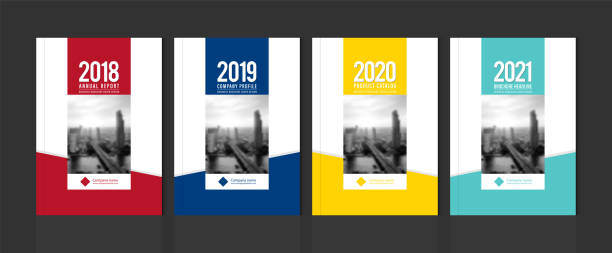 Cover design for annual report business catalog company profile brochure magazine flyer booklet poster banner. A4 template element cover vector EPS-10 sample image with Gradient Mesh. vector art illustration