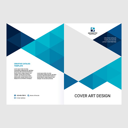 Cover design for presentations and advertising, creative layout of booklet cover, catalog, flyer, fashionable background for text and photo