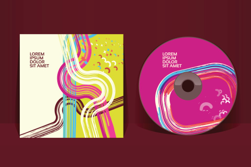 CD cover design template. EPS 10 vector, transparencies used
