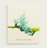 istock Cover design template. Water splash imitation. Abstract background. 3d vector illustration. 1293721860