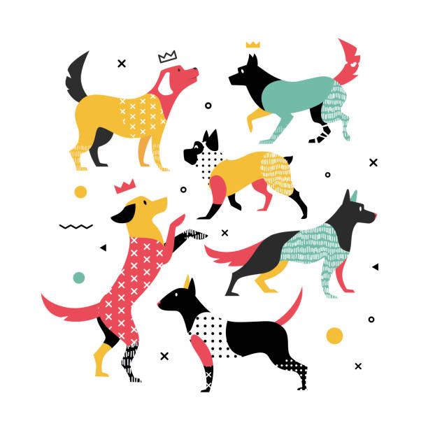 cover on the notebook. Dogs for the cover on the notebook. The dog is a symbol of 2018. Vector illustration. year of the dog stock illustrations