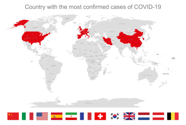 stockillustraties, clipart, cartoons en iconen met covid-19, covid 19 kaart bevestigde gevallen verslag wereldwijd wereldwijd. coronavirus ziekte 2019 situatie update wereldwijd. - south afrika covid