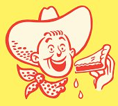 istock Cowboy Eating a Piece of Pie 185501496