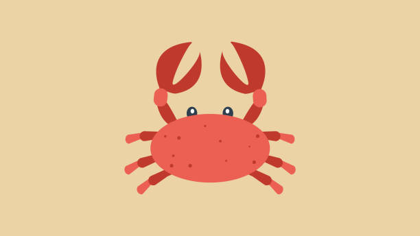 Crab icon vector art illustration
