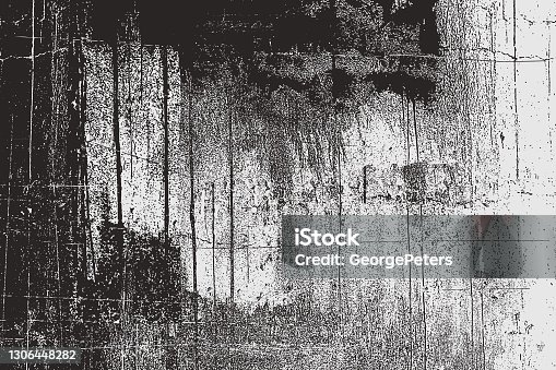istock Cracked, weathered painted wall background 1306448282