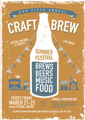 Craft beer Festival Poster design template