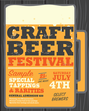 Craft beer festival poster design template