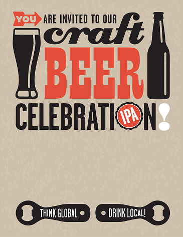 Craft Beer Vector Invitation