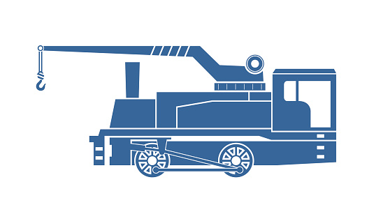 Crane tank. Steam locomotive