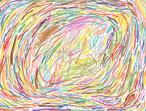 Crayons drawing background pattern