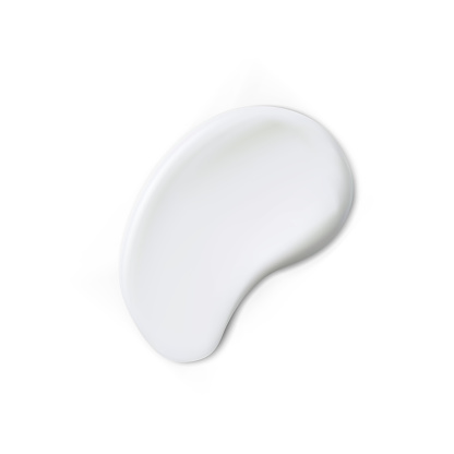 Cream texture stroke. Cosmetic cream smear, vector