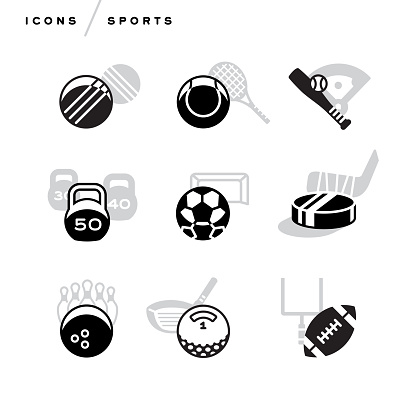 Creative abstract vector art illustration sports icons.