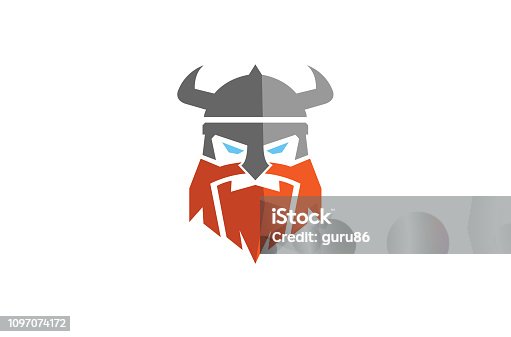 istock Creative Abstract Viking Head Logo 1097074172