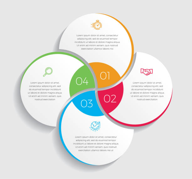 Creative and minimalist infographic design Infographic design vector and marketing icons can be used for workflow layout, diagram, annual report, web design. 
Business concept with 4 options, steps or processes. - Vector number 4 stock illustrations