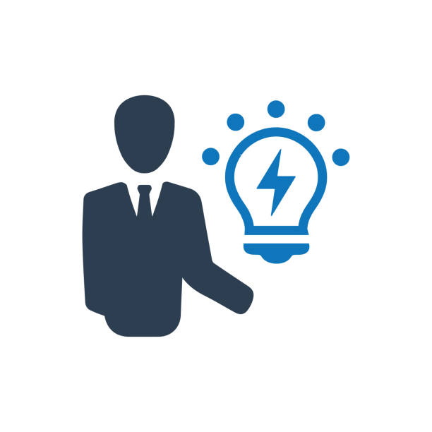 Creative Business Idea Icon  business plan stock illustrations