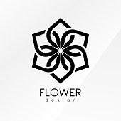 Vector illustration flower inspiration design template on white background.