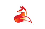 Creative Fox Logo Design Illustration