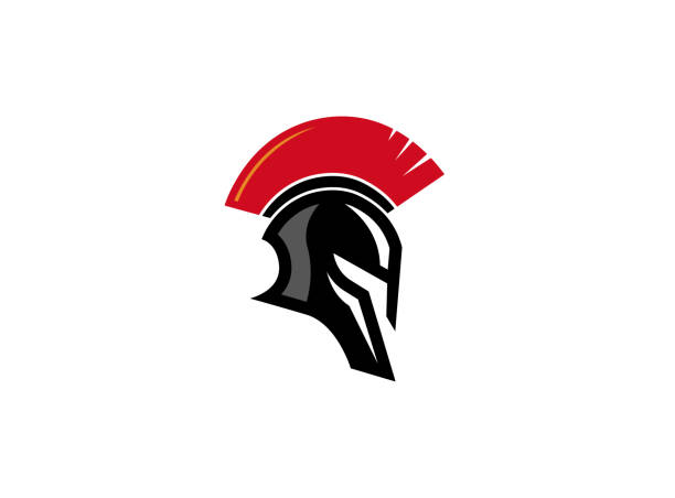 Creative Helmet Logo Creative Helmet Logo warriors stock illustrations