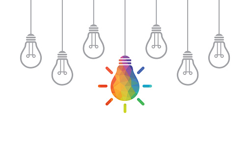 Creative Idea Concepts with Light Bulb