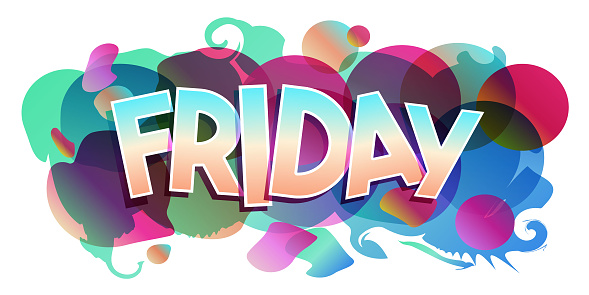 Creative illustration of ''Friday'' word