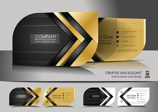 Creative leaf business card design Business card design. Design is available in EPS10 file format and high quality JPEG file. business card design stock illustrations