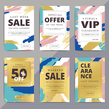 Creative luxury abstract social media web banners for cell phone