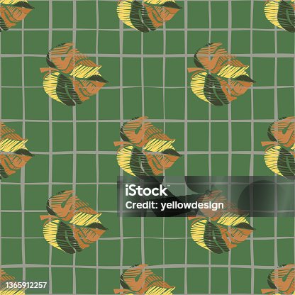 istock Creative monstera leaves tropical seamless pattern. Embroidery palm leaf endless wallpaper. 1365912257